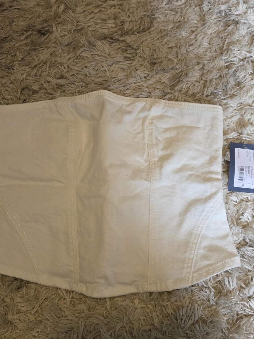 Universal Thread Cream Strapless Corset Crop Top